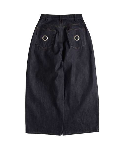 wish for ever ワイドパンツ ASSORT EYELET DESIGN CURVE WIDE PANTS / アソートアイレットデザイ