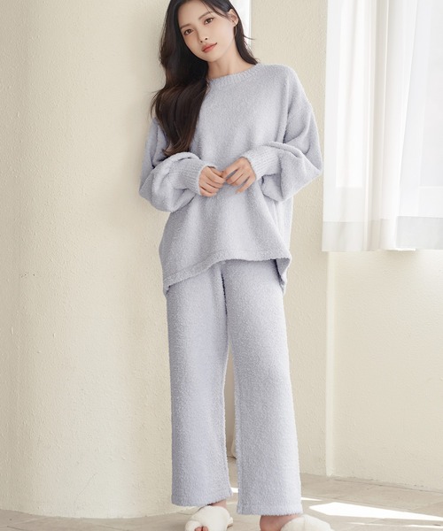 P.snow》ボートネックトップス&ロングパンツ（ルームウェア/パジャマ