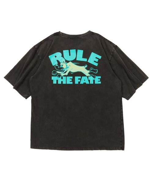 RULE THE FATE(ルールザフェイト)の「RTF DOG PIGMENT TEE/ドッグピグメントTシャツ(Tシャツ/カットソー・メンズ・ブラック/ベージュ・2/1/0)」の4枚目の写真