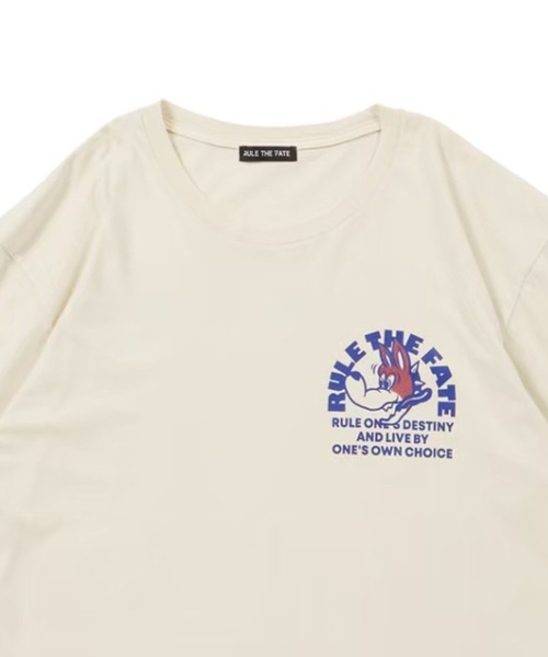 RULE THE FATE(ルールザフェイト)の「RTF DOG PIGMENT TEE/ドッグピグメントTシャツ(Tシャツ/カットソー・メンズ・ブラック/ベージュ・2/1/0)」の5枚目の写真