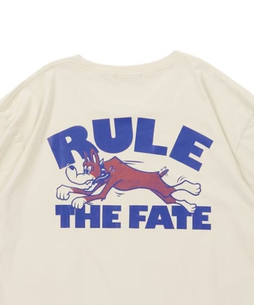RULE THE FATE(ルールザフェイト)の「RTF DOG PIGMENT TEE/ドッグピグメントTシャツ(Tシャツ/カットソー・メンズ・ブラック/ベージュ・2/1/0)」の6枚目の写真