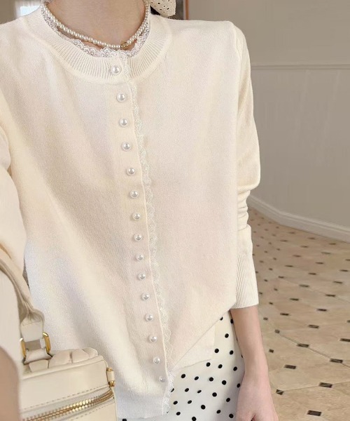 ONEP STAR（ワンピスター）の「ベーシックふんわりカーディガン（カーディガン/ボレロ・レディース・ピンク/ワインレッド/ライトブルー/ベージュ/オフホワイト/ブラック/グレー・FREE）」の22枚目の写真