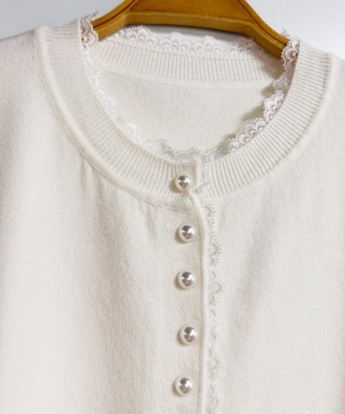 ONEP STAR（ワンピスター）の「ベーシックふんわりカーディガン（カーディガン/ボレロ・レディース・ピンク/ワインレッド/ライトブルー/ベージュ/オフホワイト/ブラック/グレー・FREE）」の17枚目の写真