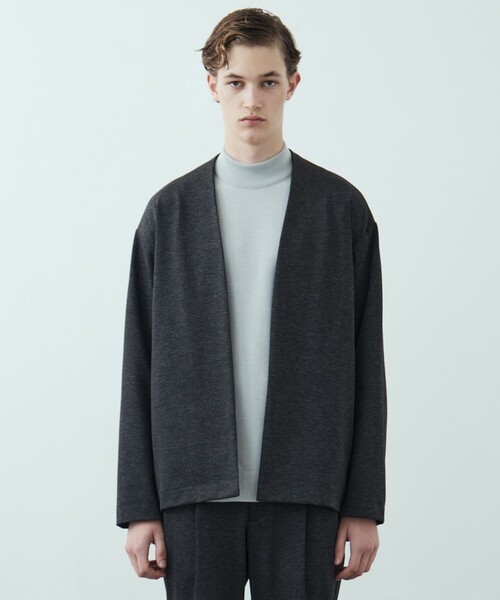 UNITED TOKYO（ユナイテッドトウキョウ）の「【Setup可】Warm Air カーディガン　/ウォッシャブル/ストレッチ/防シワ/速乾/軽量/大人気/オフィスカジュアル/オケージョン/通勤/冬服（ノーカラージャケット・メンズ・ダークブラウン/ダークネイビー/ダークグレー・1/2/3）」の5枚目の写真