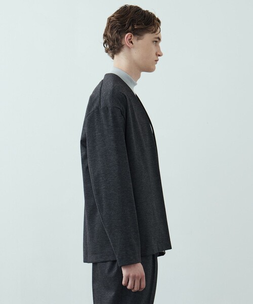 UNITED TOKYO（ユナイテッドトウキョウ）の「【Setup可】Warm Air カーディガン　/ウォッシャブル/ストレッチ/防シワ/速乾/軽量/大人気/オフィスカジュアル/オケージョン/通勤/冬服（ノーカラージャケット・メンズ・ダークブラウン/ダークネイビー/ダークグレー・1/2/3）」の6枚目の写真