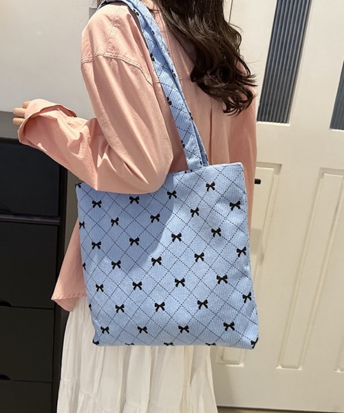 VIBGYOR(ヴィブジョー)の「urbanfemine./リボンコーデュロイトートバッグ U7405(トートバッグ・レディース・ホワイト/ベージュ/イエロー/オレンジ/ブルー/グリーン・FREE)」の20枚目の写真