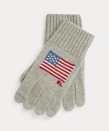 POLO RALPH LAUREN（ポロ ラルフ ローレン）の「フラッグインターシャ ウールブレンド タッチ グローブ（手袋）」