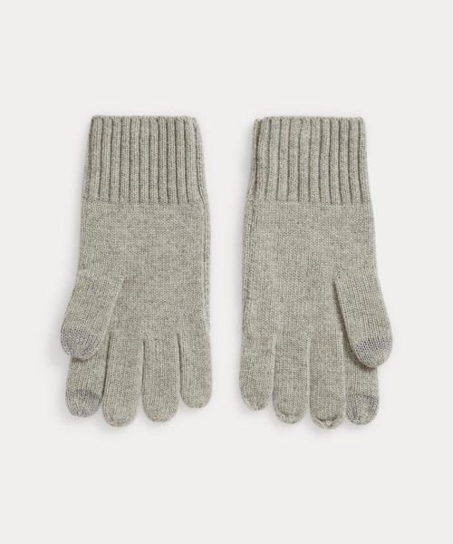 新品フラッグインターシャ ウールブレンド タッチ グローブ フラッグインターシャ ウールブレンド タッチ グローブ（手袋）｜POLO