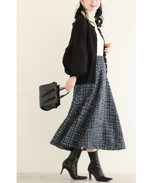 cawaii（カワイイ）の「（黒）ふっくらバルーン袖の厚手ニットカーディガン（カーディガン/ボレロ・レディース・ブラック・FREE）」の7枚目の写真