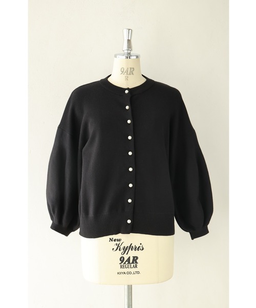 cawaii（カワイイ）の「（黒）ふっくらバルーン袖の厚手ニットカーディガン（カーディガン/ボレロ・レディース・ブラック・FREE）」の11枚目の写真