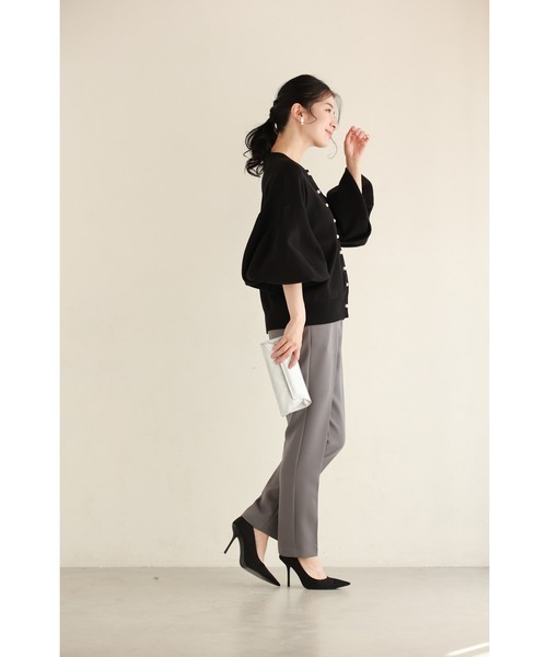 cawaii（カワイイ）の「（黒）ふっくらバルーン袖の厚手ニットカーディガン（カーディガン/ボレロ・レディース・ブラック・FREE）」の13枚目の写真