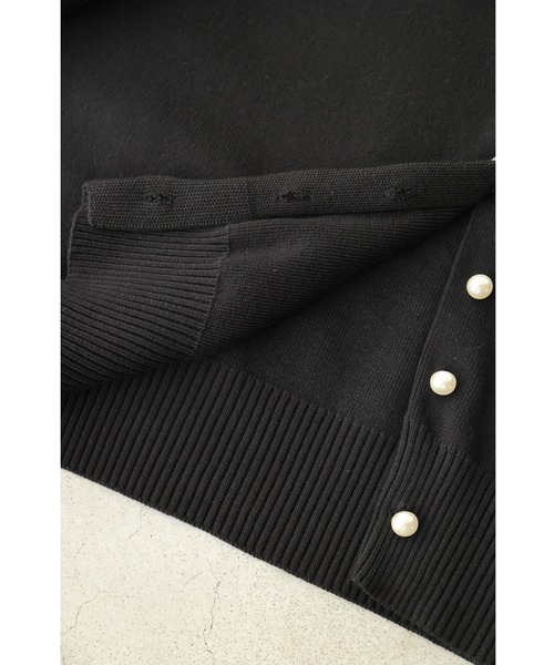 cawaii（カワイイ）の「（黒）ふっくらバルーン袖の厚手ニットカーディガン（カーディガン/ボレロ・レディース・ブラック・FREE）」の15枚目の写真