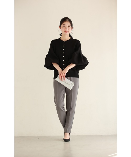 cawaii（カワイイ）の「（黒）ふっくらバルーン袖の厚手ニットカーディガン（カーディガン/ボレロ・レディース・ブラック・FREE）」の17枚目の写真