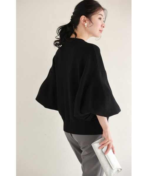 cawaii（カワイイ）の「（黒）ふっくらバルーン袖の厚手ニットカーディガン（カーディガン/ボレロ・レディース・ブラック・FREE）」の20枚目の写真