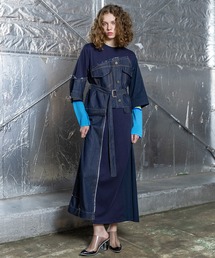 新品未使用タグ付き AULA AILA アウラアイラ オーバーオール サロペット デニムリメイクサロペット（サロペット/オーバーオール）｜AULA