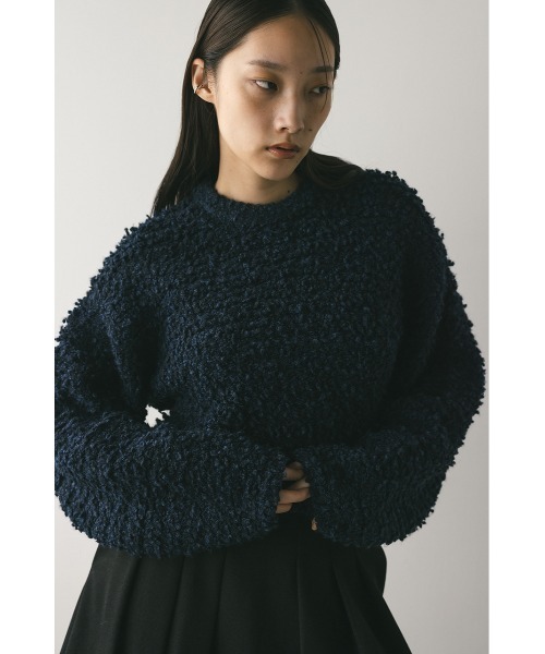 STYLEMIXER(スタイルミキサー)の「スラブミックスニットトップ(ニット/セーター・レディース・ネイビー/アイボリー/サックスブルー・FREE)」の3枚目の写真