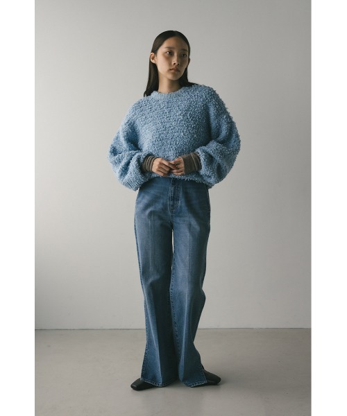 STYLEMIXER(スタイルミキサー)の「スラブミックスニットトップ(ニット/セーター・レディース・ネイビー/アイボリー/サックスブルー・FREE)」の20枚目の写真