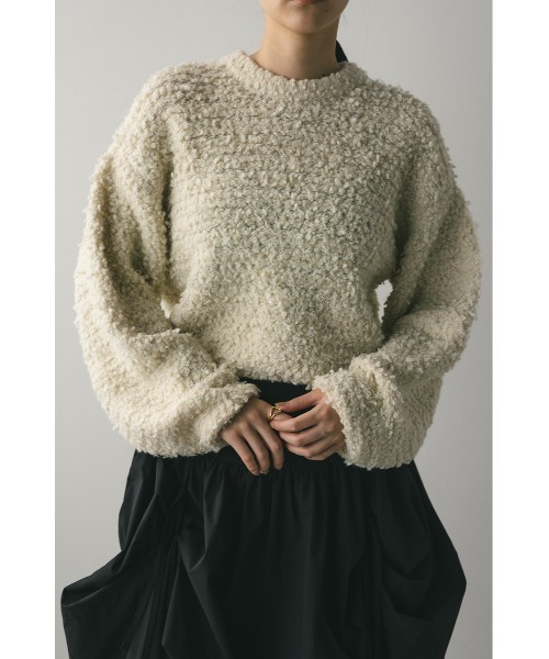 STYLEMIXER(スタイルミキサー)の「スラブミックスニットトップ(ニット/セーター・レディース・ネイビー/アイボリー/サックスブルー・FREE)」の5枚目の写真