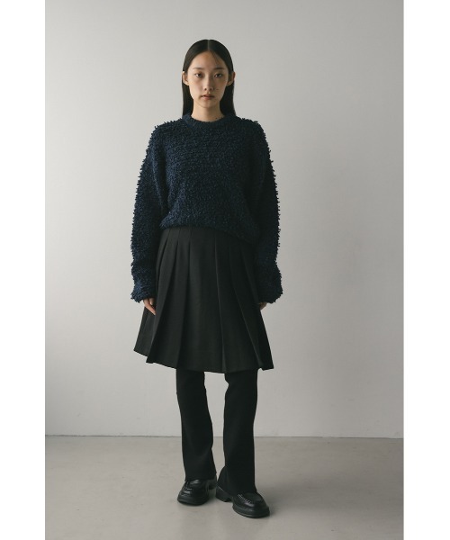 STYLEMIXER(スタイルミキサー)の「スラブミックスニットトップ(ニット/セーター・レディース・ネイビー/アイボリー/サックスブルー・FREE)」の11枚目の写真
