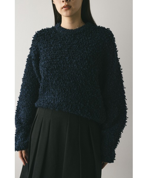 STYLEMIXER(スタイルミキサー)の「スラブミックスニットトップ(ニット/セーター・レディース・ネイビー/アイボリー/サックスブルー・FREE)」の12枚目の写真