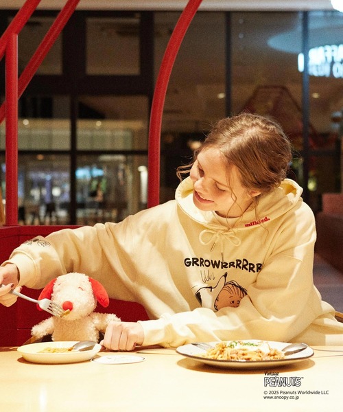 PEANUTS（ピーナッツ）の「MILKFED. × PEANUTS HOODIE（パーカー・レディース・チャコール/オフホワイト・ONE SIZE）」の10枚目の写真