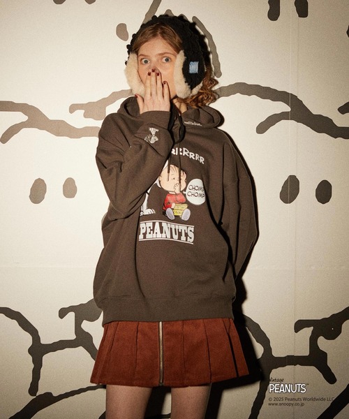 PEANUTS（ピーナッツ）の「MILKFED. × PEANUTS HOODIE（パーカー・レディース・チャコール/オフホワイト・ONE SIZE）」の16枚目の写真