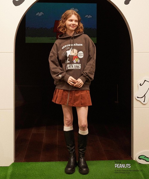 PEANUTS（ピーナッツ）の「MILKFED. × PEANUTS HOODIE（パーカー・レディース・チャコール/オフホワイト・ONE SIZE）」の20枚目の写真