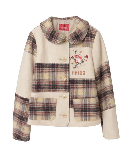 PINK HOUSE（ピンクハウス）の「ニードルパンチ×シャギーチェック