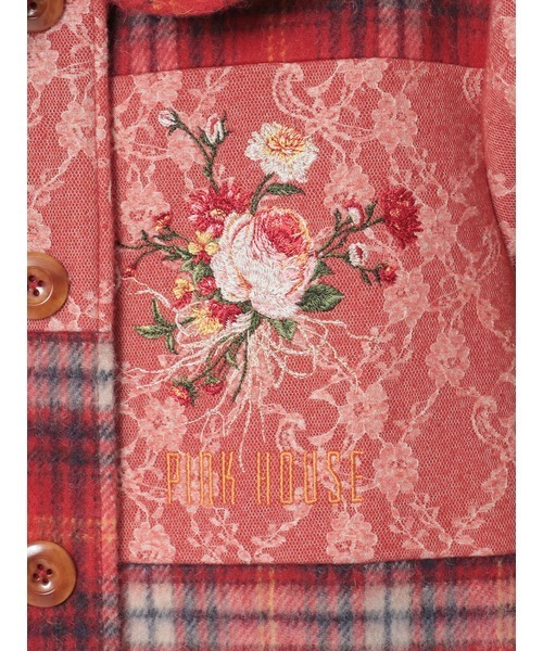 PINK HOUSE（ピンクハウス）の「ニードルパンチ×シャギーチェック