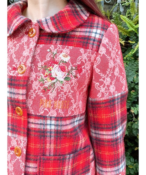 PINK HOUSE（ピンクハウス）の「ニードルパンチ×シャギーチェック