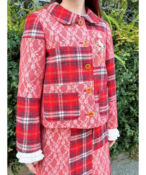 PINK HOUSE（ピンクハウス）の「ニードルパンチ×シャギーチェック