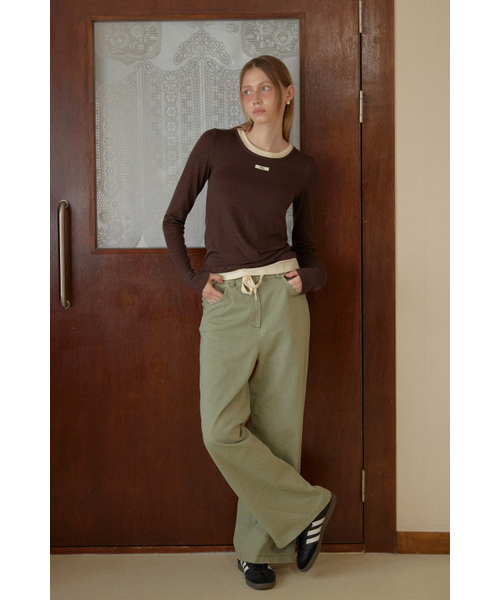 LETERIE(レテリー)の「COLOR STRING PANTS_GREEN(その他パンツ・レディース・グリーン・FREE)」の2枚目の写真