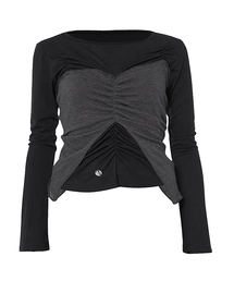 FLAREUP | Bustier Layered Long Sleeve (FL-152_Black)(Tシャツ/カットソー)