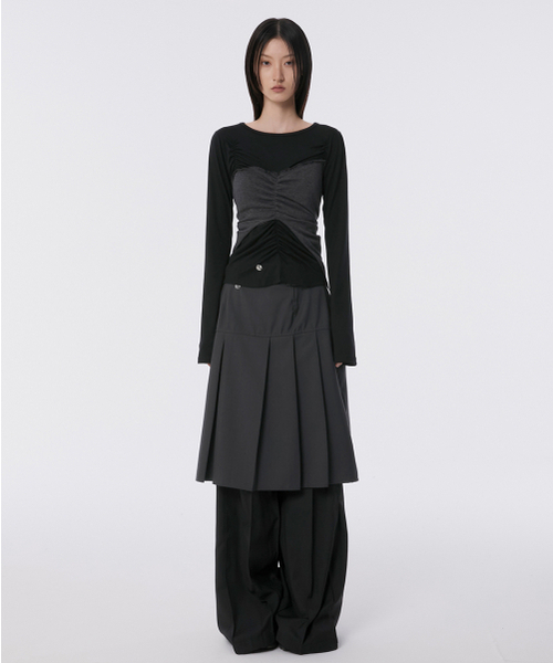 FLAREUP（フレアアップ）の「Bustier Layered Long Sleeve (FL-152_Black)（Tシャツ/カットソー・レディース・ブラック・OS）」の12枚目の写真