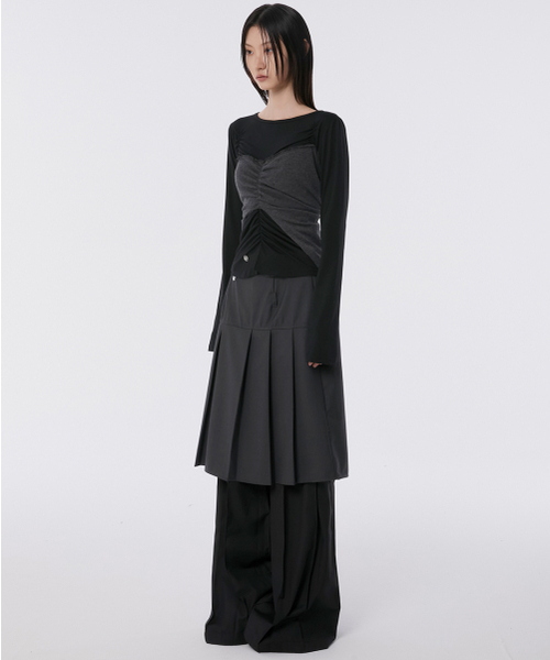 FLAREUP（フレアアップ）の「Bustier Layered Long Sleeve (FL-152_Black)（Tシャツ/カットソー・レディース・ブラック・OS）」の13枚目の写真