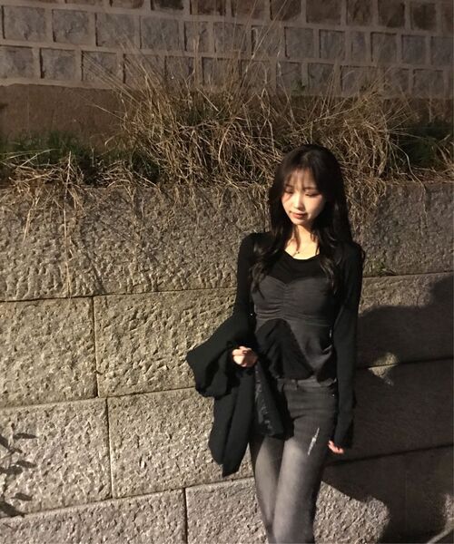 FLAREUP（フレアアップ）の「Bustier Layered Long Sleeve (FL-152_Black)（Tシャツ/カットソー・レディース・ブラック・OS）」の6枚目の写真