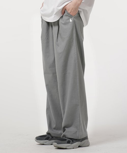 GAKKAI UNIONS(ガッカイユニオンズ)の「リネンワンワンワイドバンディングパンツグレー(その他パンツ・レディース・その他・SMALL/LARGE/MEDIUM)」の1枚目の写真