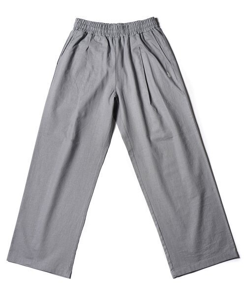 GAKKAI UNIONS(ガッカイユニオンズ)の「リネンワンワンワイドバンディングパンツグレー(その他パンツ・レディース・その他・SMALL/LARGE/MEDIUM)」の2枚目の写真