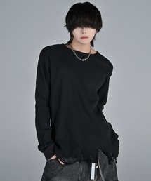 ADRER | waffle damage long-T / ワッフルダメージロンT(Tシャツ/カットソー)