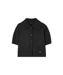 LAP（ラップ）の「ドングルカラー クロップニットカーディガン AQ4KGB60（カーディガン/ボレロ）」