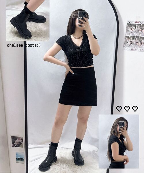 MUSINSA STANDARD WOMAN（ムシンサスタンダードウーマン）の「レディースベーシックミニスカート[ブラック]（スカート・レディース・その他・SMALL/MEDIUM/LARGE/X-SMALL）」の10枚目の写真