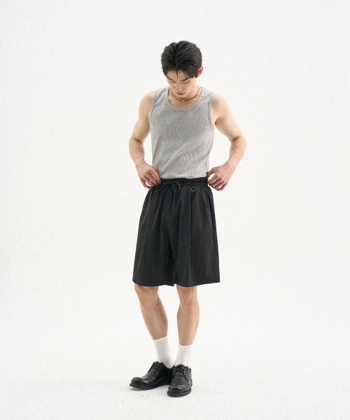 TRIP LE SENS(トリップ ル センス)の「ライトストライプイージーバンディングハーフパンツ_グレー(その他パンツ・メンズ・その他・MEDIUM/LARGE)」の11枚目の写真
