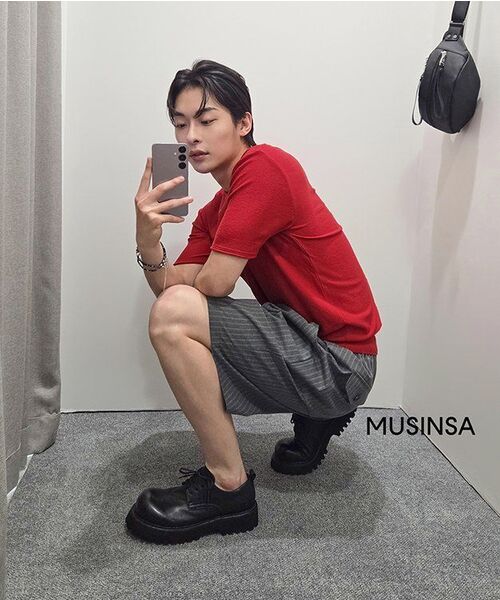 TRIP LE SENS(トリップ ル センス)の「ライトストライプイージーバンディングハーフパンツ_グレー(その他パンツ・メンズ・その他・MEDIUM/LARGE)」の14枚目の写真