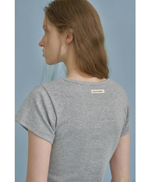 WITHOUT SUMMER（ウィズアウトサマ）の「ラベルベーシックTシャツ_グレー（Tシャツ/カットソー）」