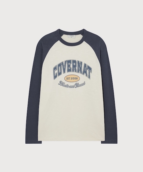COVERNAT（カバーナット）の「[SOOBIN着用] RAGLAN ARCH LOGO LONG SLEEVE（Tシャツ/カットソー・メンズ・グリーン/ネイビー・X-LARGE/LARGE/MEDIUM/SMALL）」の10枚目の写真