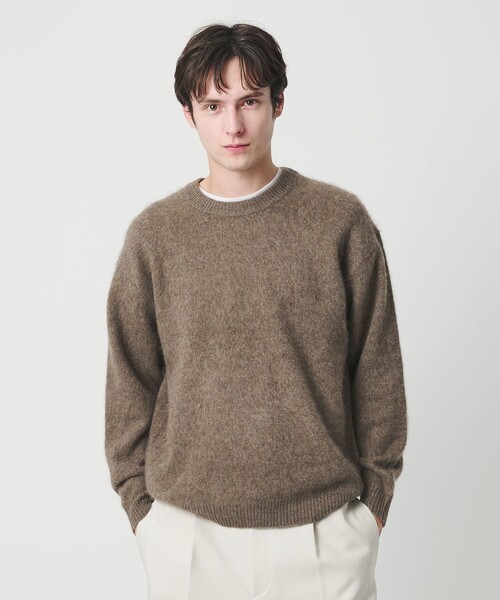 BEAUTY&YOUTH UNITED ARROWS(ビューティーアンドユースユナイテッドアローズ)の「ブラッシュド ヤク クルーネック ニット(ニット/セーター・メンズ・ロイヤルブルー/ベージュ/ダークグレー・S/M/XL/L)」の1枚目の写真