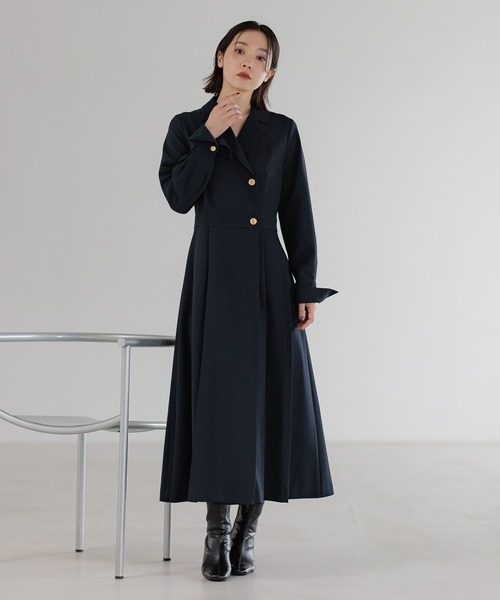 Andemiu（アンデミュウ）の「カシュクールフウワンピース606735（ワンピース・レディース・チャコールグレー/ベージュ/ネイビー・FREE）」の5枚目の写真