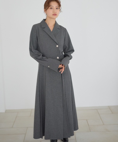 Andemiu（アンデミュウ）の「カシュクールフウワンピース606735（ワンピース・レディース・チャコールグレー/ベージュ/ネイビー・FREE）」の8枚目の写真