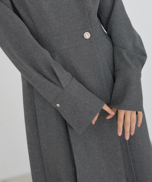 Andemiu（アンデミュウ）の「カシュクールフウワンピース606735（ワンピース・レディース・チャコールグレー/ベージュ/ネイビー・FREE）」の11枚目の写真