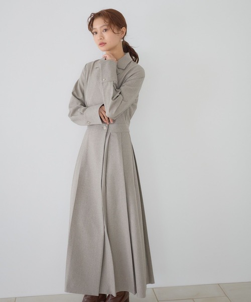 Andemiu（アンデミュウ）の「カシュクールフウワンピース606735（ワンピース・レディース・チャコールグレー/ベージュ/ネイビー・FREE）」の14枚目の写真